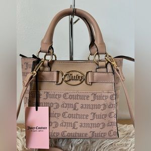JUICY COUTURE Bag Best Sellers Medallion Mini Tote - Beige French Latte NWT